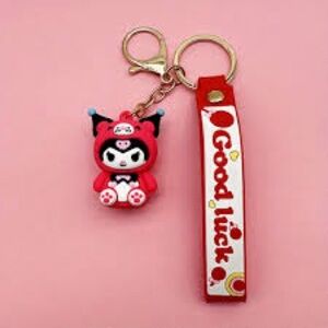 Cute red keychain Sanrio good luck